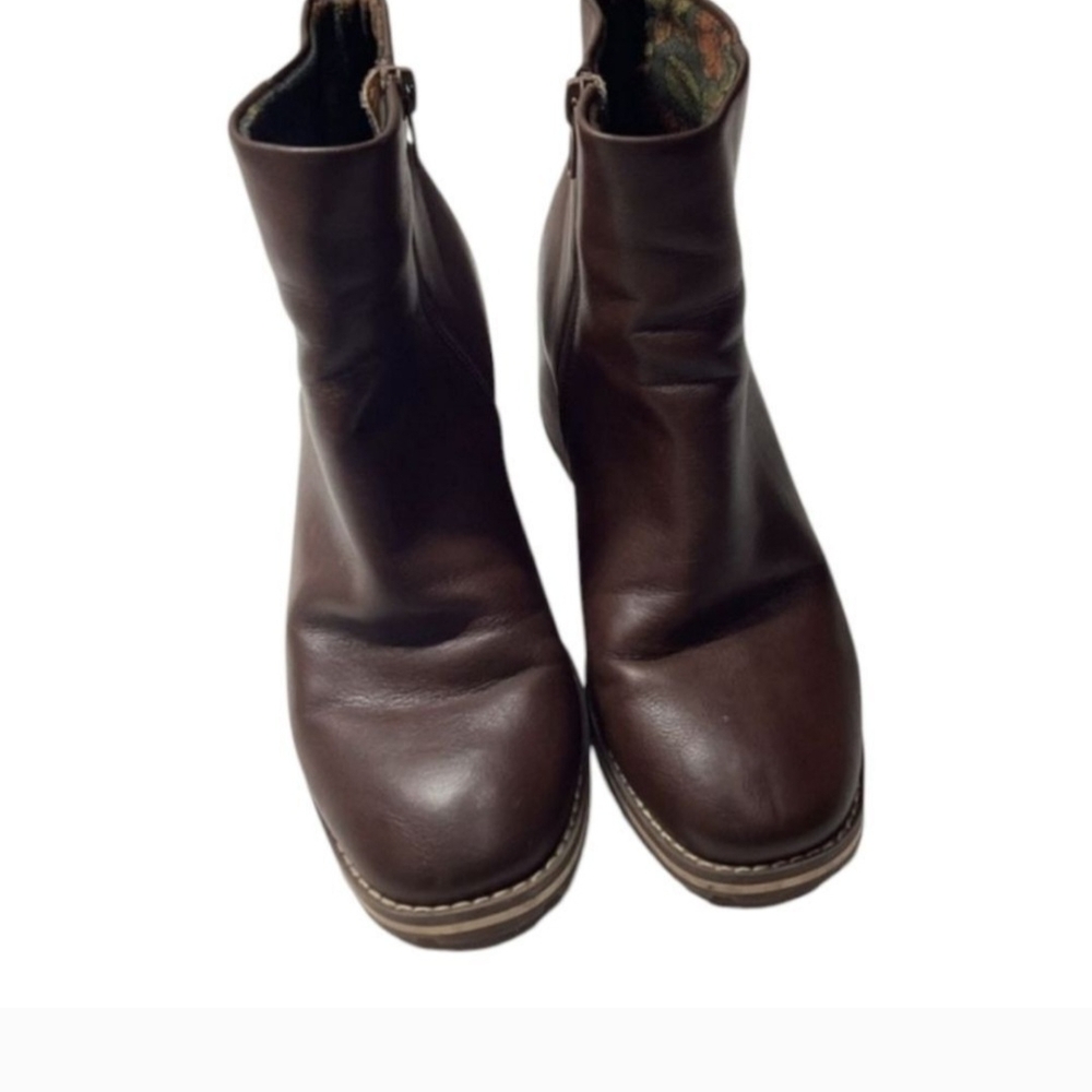 Kork-Ease Brown Leather Ankle Boots Women’s Classic Casual‎ Booties Size 7